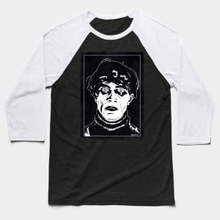 CESARE - The Cabinet of Dr Caligari (Black and White) Baseball T-Shirt